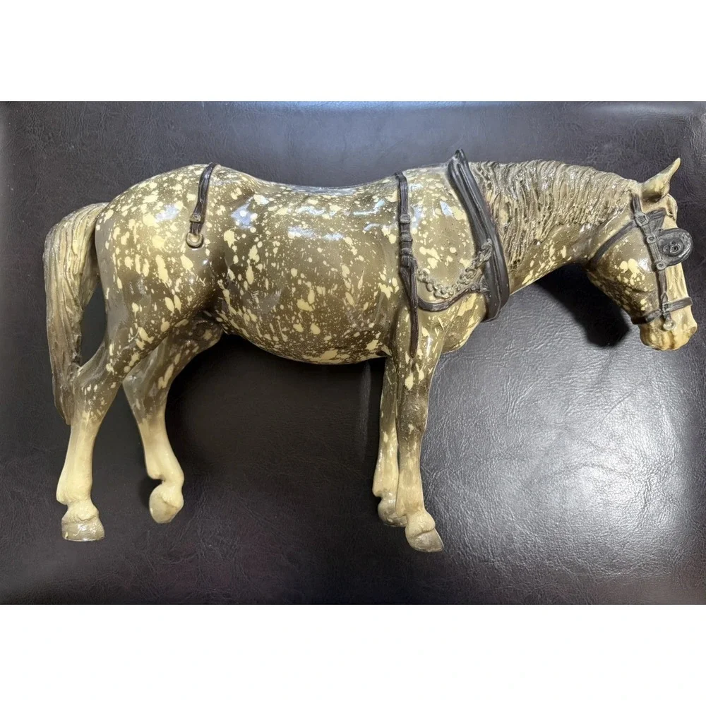 Vintage Breyer Old Timer #205 Dapple Gray Harness Horse Model No Hat
